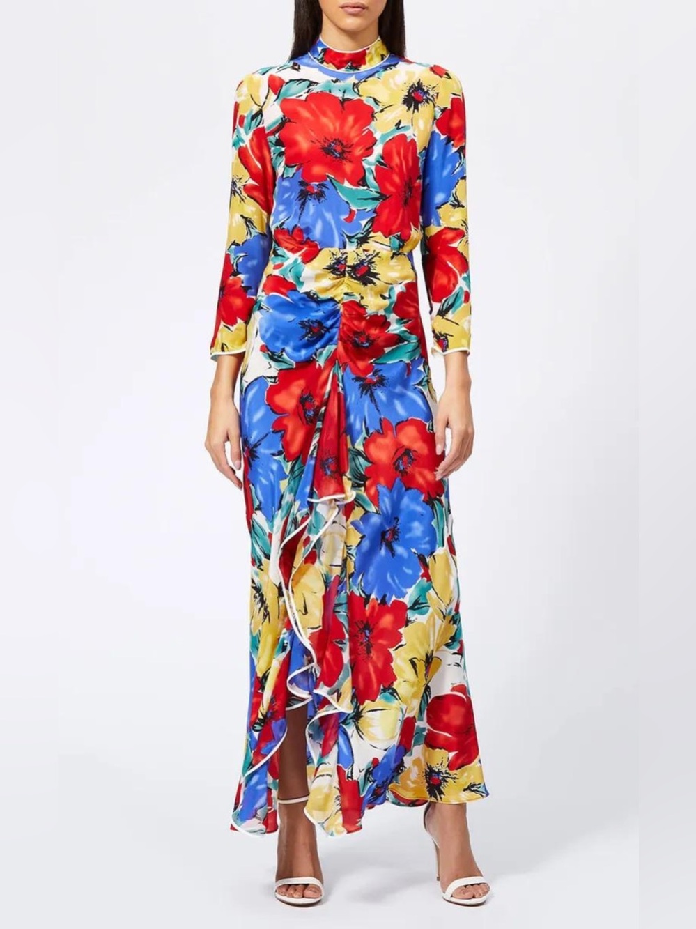 New Rixo Lucy Dress Vibrant Colored Maxi Dress